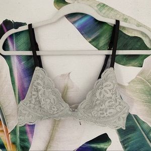Aerie Happy Unlined Lace Bralette Bra